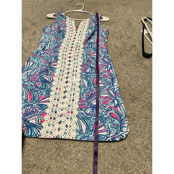 Lilly Pulitzer Target My Fans Blue Print Shift‎ Dress Womens Size 4 - Picture 6 of 8